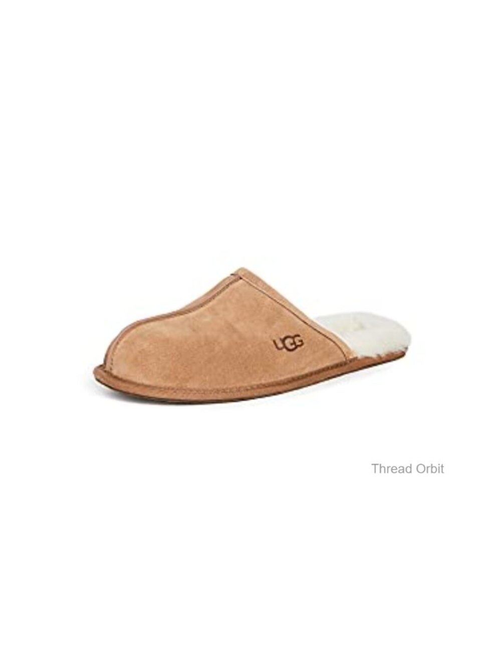 Men's Scuff Slipper Full-Grain Leather Sheepskin Lined Slip On